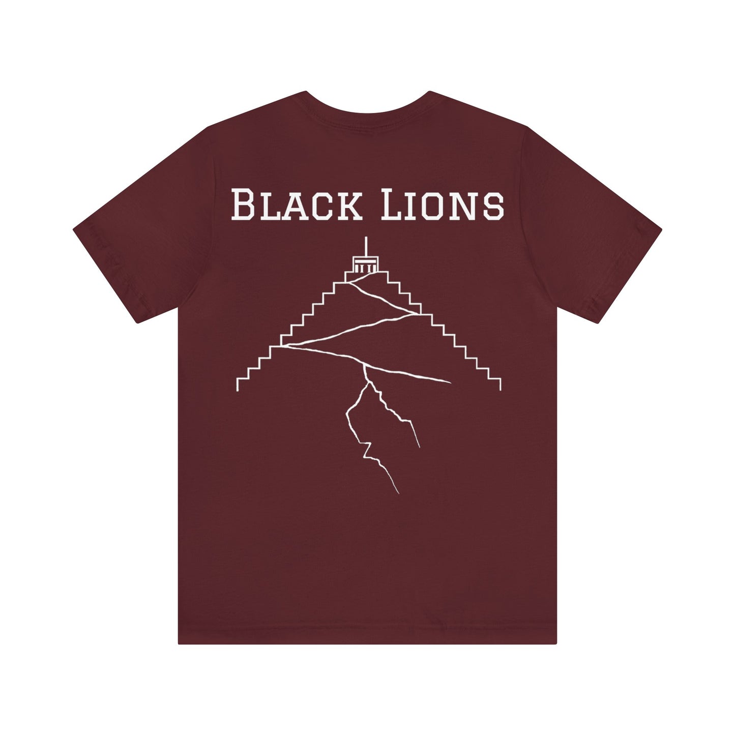 Black Lions T-shirt Maroon