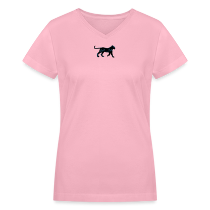 Women's V-Neck T-Shirt - pink