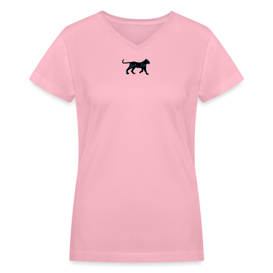 Women's V-Neck T-Shirt - pink